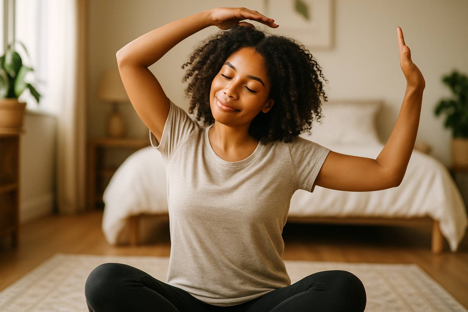 Petits gestes, grand effet : routine matinale d’auto-soins pour une posture fluide